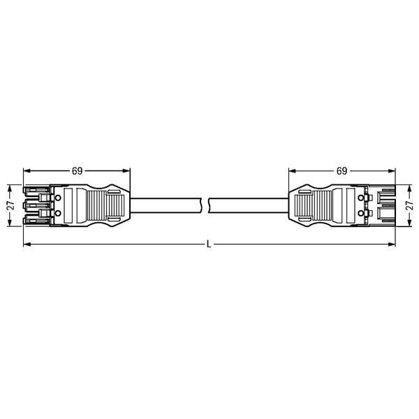 pre-assembled interconnecting cable;Eca;Socket/plug;red image 3