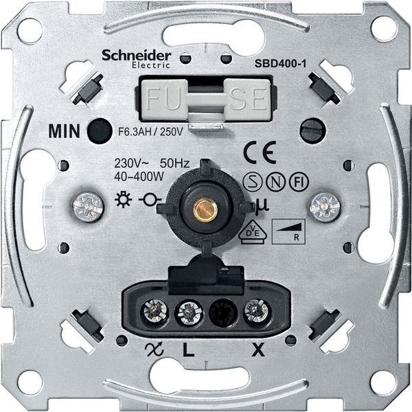 Rotary dimmer insert for ohmic load with on/off switch, 40-400 W image 3