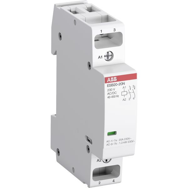 ESB20-02N-06 Installation Contactor (NC) 20 A - 0 NO - 2 NC - 230 V - Control Circuit DC image 1