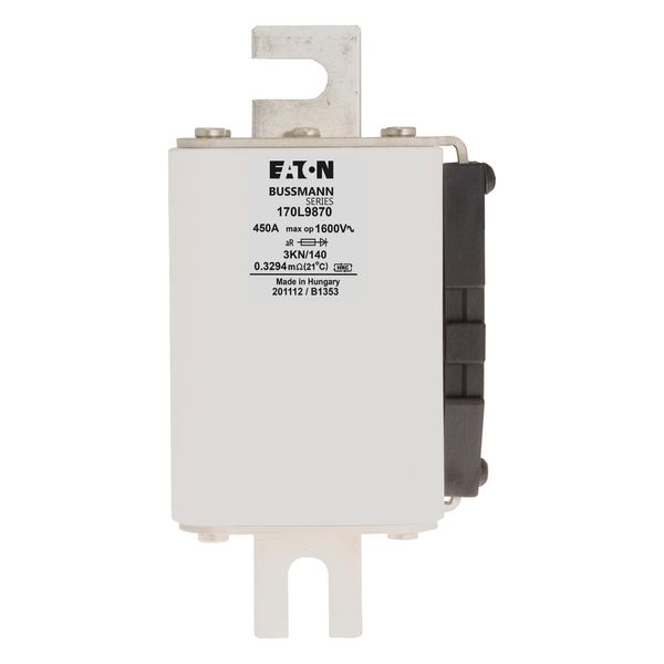 Fuse-link, high speed, 450 A, AC 1600 V, Size 3, 74 x 92 x 171 mm, aR, IEC, single indicator image 17