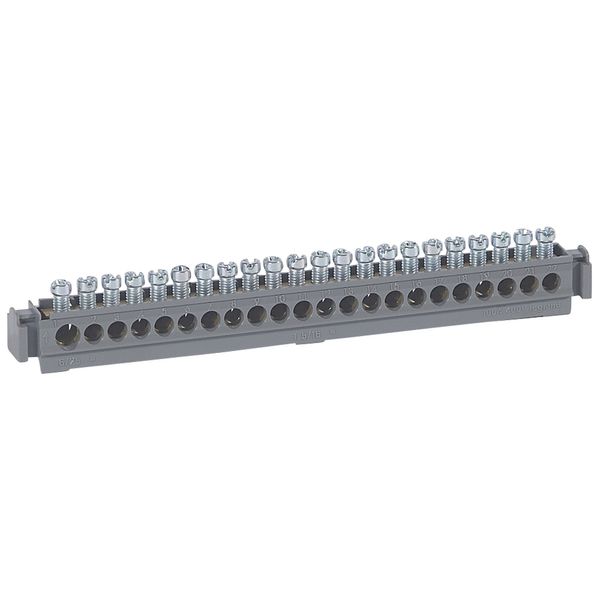 Terminal block on support - 21 x 1.5 to 16² - L. 176 mm image 1