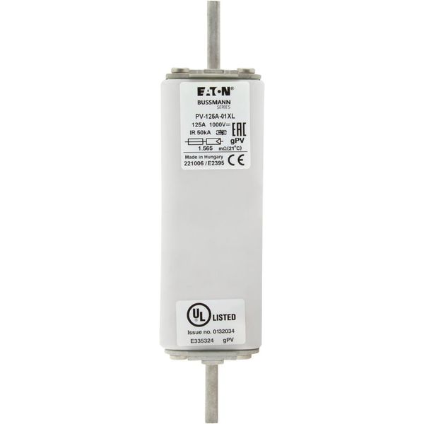 Fuse-link, high speed, 160 A, DC 1000 V, 01XL, gPV, UL, IEC, bolt-in image 10