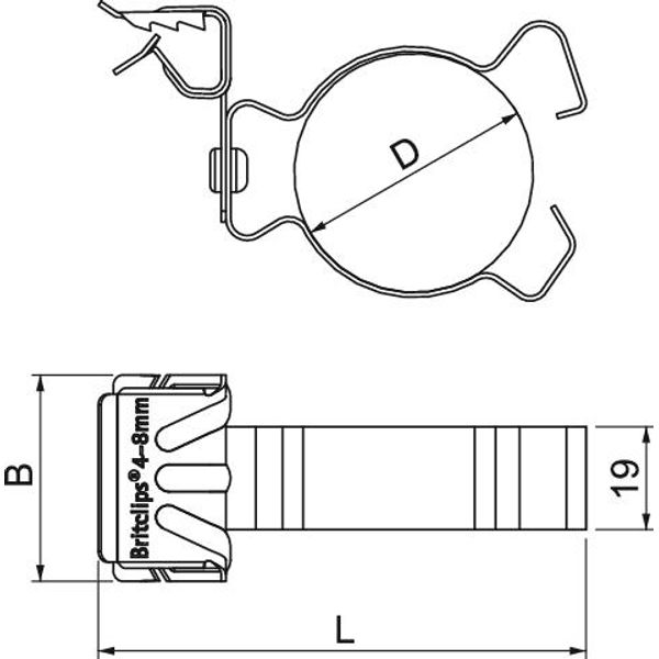 BCHPC 14-20 D20 Beam clamp with pipe clamp 18-24mm 14-20mm image 2