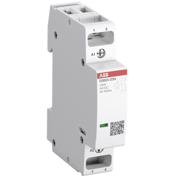 ESB20-02N-05 Installation Contactor (NC) 20 A - 0 NO - 2 NC - 240 V - Control Circuit DC image 2