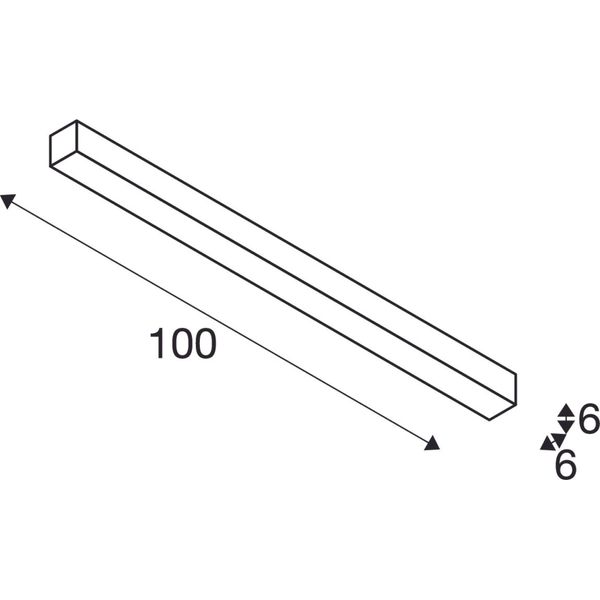 Q-LINE CL, LED Indoor ceiling light, 1m, BAP, black, 3000K image 2