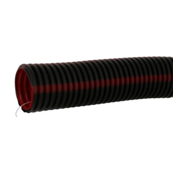 01591 Tube conduit for Ø110mm pipes with wire pullers for high currents - black with red stripes image 1