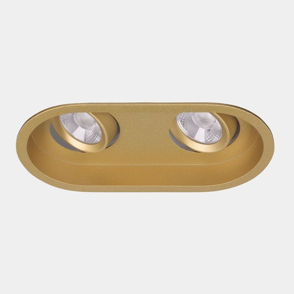 Downlight Play Deco Double 12.8W LED warm-white 2700K CRI 90 48.7º ON-OFF Gold IP23 1097lm image 1