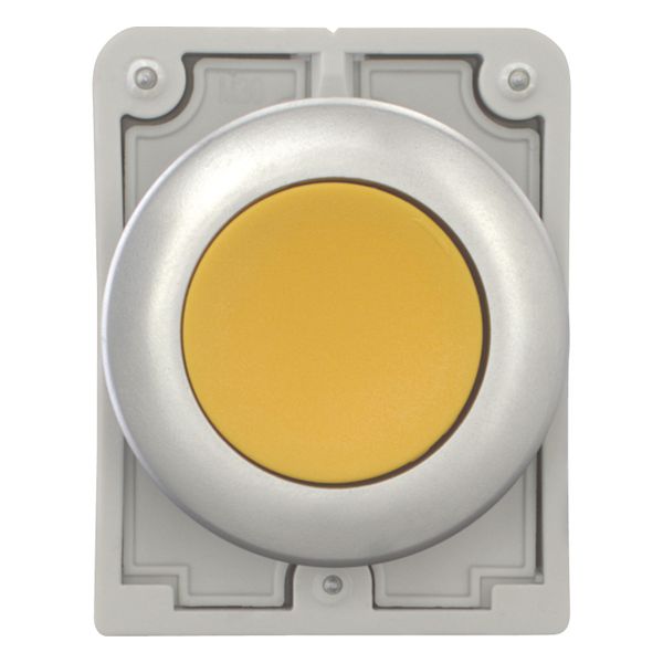 Pushbutton, RMQ-Titan, Flat, maintained, yellow, Blank, Metal bezel image 10