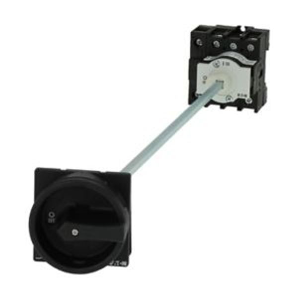 Main switch, P1, 40 A, rear mounting, 3 pole, 1 N/O, 1 N/C, STOP function, With black rotary handle and locking ring, Lockable in the 0 (Off) position image 4