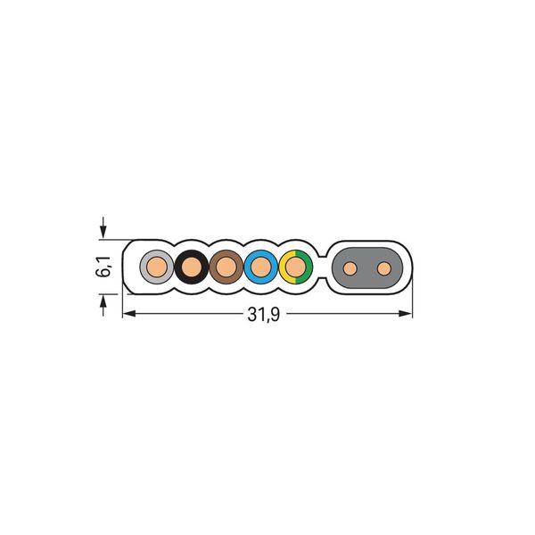 Flat cable Eca 5G 2.5 mm² + 2 x 1.5 mm² violet image 3