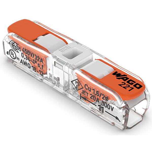 Inline splicing connector with lever for all conductor types 12 AWG (m image 2