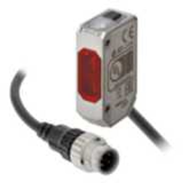 Photoelectric sensor, rectangular housing, stainless steel, red LED, b E3AS0070E image 1