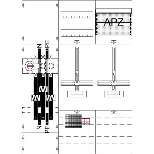 KA4256Z Measurement and metering transformer board, Field width: 3, Rows: 0, 1050 mm x 750 mm x 160 mm, IP2XC image 7