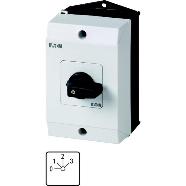 Step switches, T0, 20 A, surface mounting, 2 contact unit(s), Contacts: 3, 45 °, maintained, With 0 (Off) position, 0-3, Design number 8241 image 2