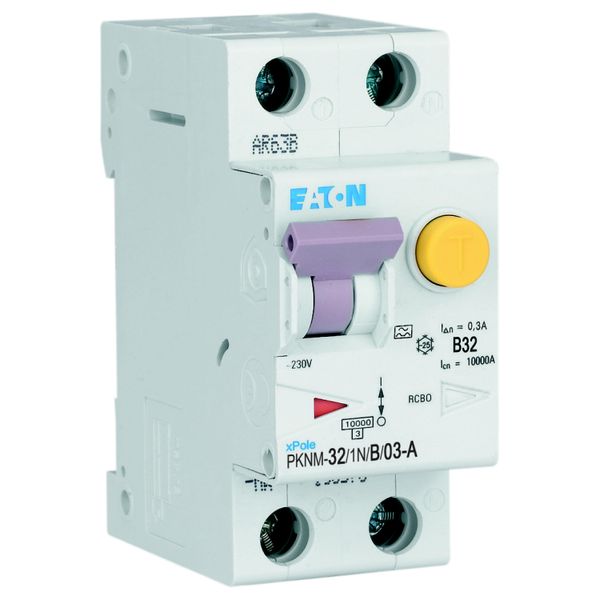 RCD/MCB combination, 32 A, 300 mA, MCB trip characteristic: B, 1p+N, RCD trip characteristic: A image 29