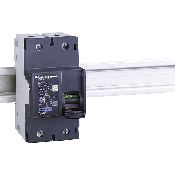 Miniature circuit-breaker, Acti9 NG125H, 2P, 25 A, C curve, 36 kA (IEC 60947-2) image 3