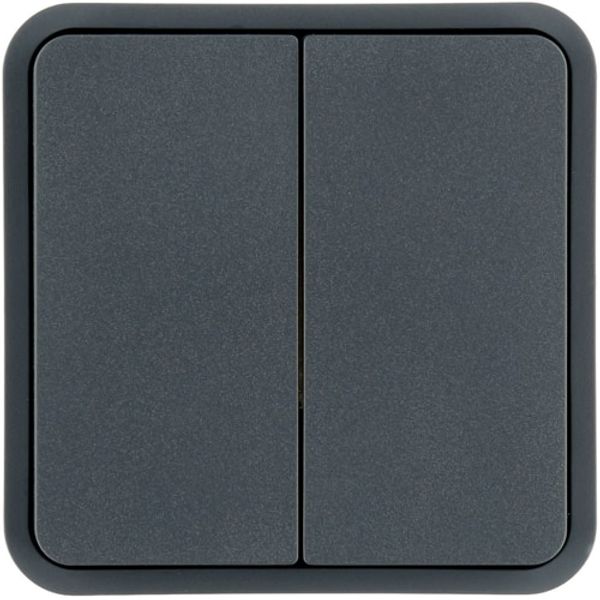 CUBYKO KNX 2 BUTTON PANEL GRAY image 1
