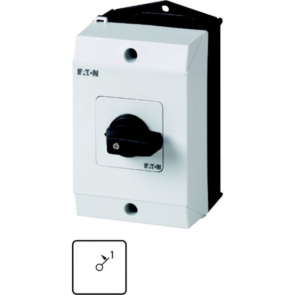 On switches, T0, 20 A, surface mounting, 2 contact unit(s), Contacts: 3, Spring-return in position 1, 45 °, momentary, With spring-return from 1, I image 6