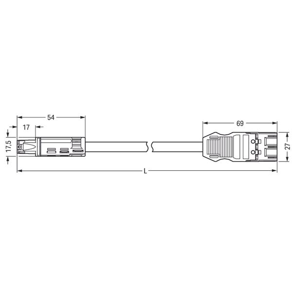 pre-assembled connecting cable Eca Plug/open-ended gray image 4