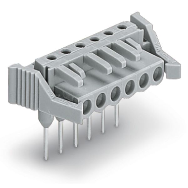 Female connector for rail-mount terminal blocks 0.6 x 1 mm pins angled image 3