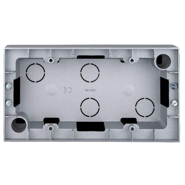 Two gang wall mounting housing, silver image 2