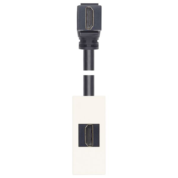 HDMI outlet with 90° cable white image 1