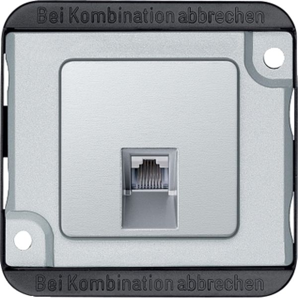 RJ45 telephone connector insert, aluminium, Anti-vandalism image 2