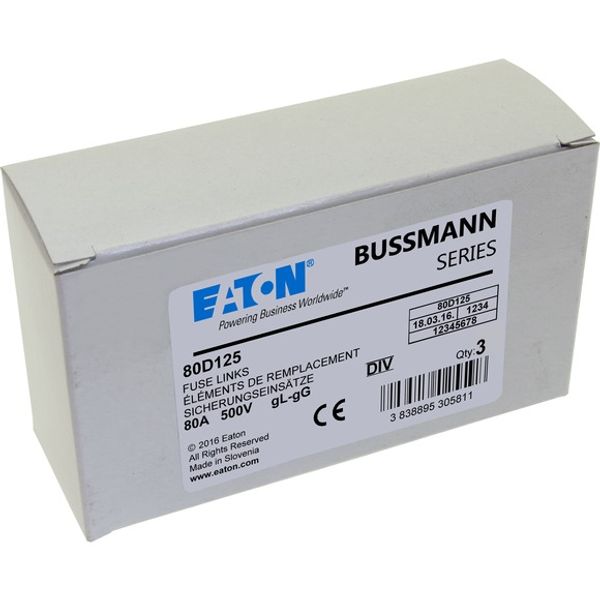 Fuse-link, LV, 80 A, AC 500 V, D4, gL/gG, IEC, time-delay image 4