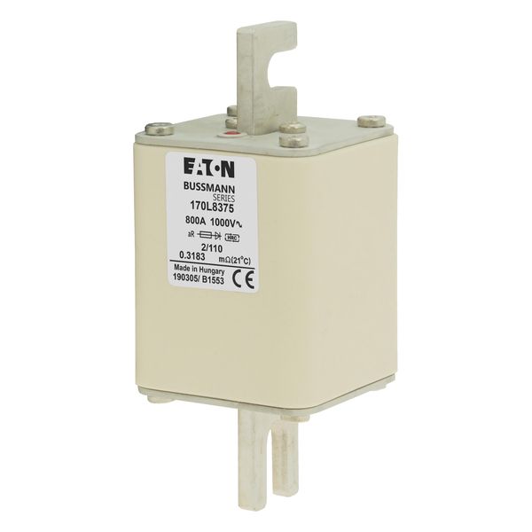 Fuse-link, high speed, 400 A, AC 1000 V, Size 2, 61 x 61 x 141 mm, aR, DIN, IEC,  single indicator image 12