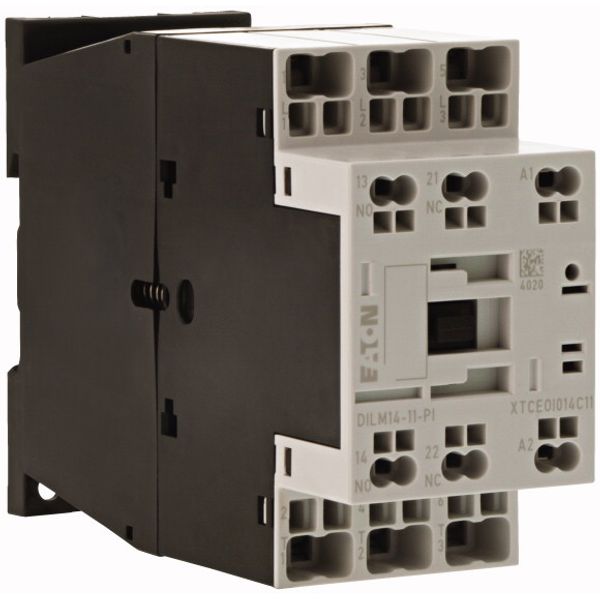 Contactor, 3 pole, 380 V 400 V 6.8 kW, 1 N/O, 1 NC, 110 V 50 Hz, 120 V 60 Hz, AC operation, Push in terminals image 3