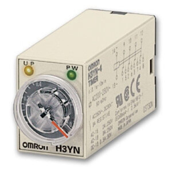 Timer, plug-in, 14-pin, multifunction, 0.1s to 10 min short time range H3YN8023H image 4