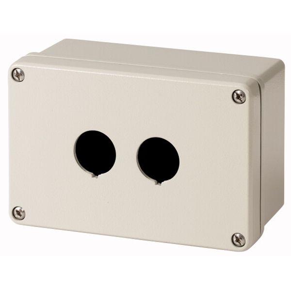 Surface mounting enclosure, metal, 2 mounting locations image 1