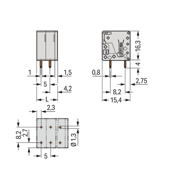 PCB terminal block 4 mm² Pin spacing 5 mm black image 4