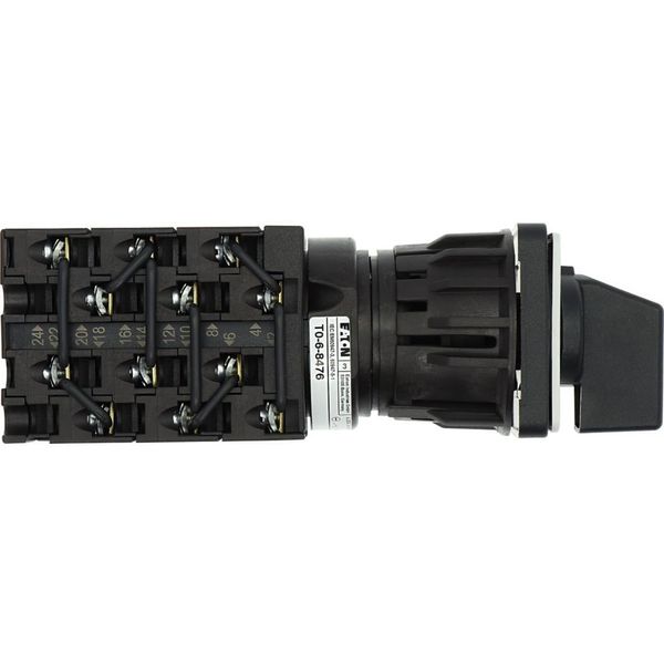 Step switches, T0, 20 A, centre mounting, 6 contact unit(s), Contacts: 12, 45 °, maintained, Without 0 (Off) position, 1-3, Design number 8476 image 40