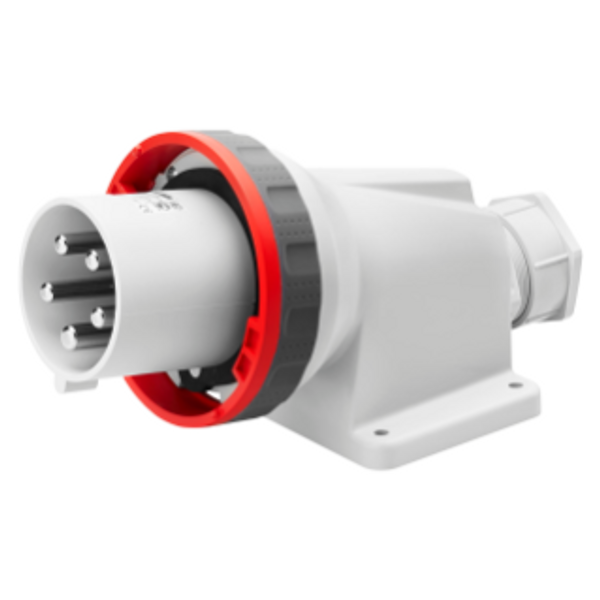 90° ANGLED SURFACE MOUNTING INLET - IP67 - 3P+N+E 63A 380-415V 50/60HZ - RED - 6H - MANTLE TERMINAL image 1