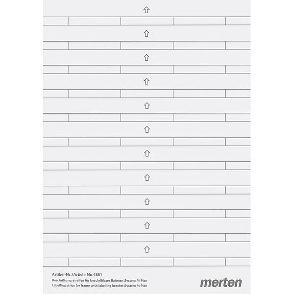 Labeling strips for labelable M-PLAN frames, polar white/silver image 1