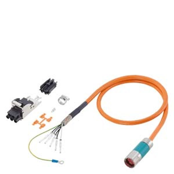 Power cable pre-assembled type: 6FX8012-5DN01 4x 1.5+(2x1.5) C C, connector 6FX8012-5DN01-1CG0 image 1