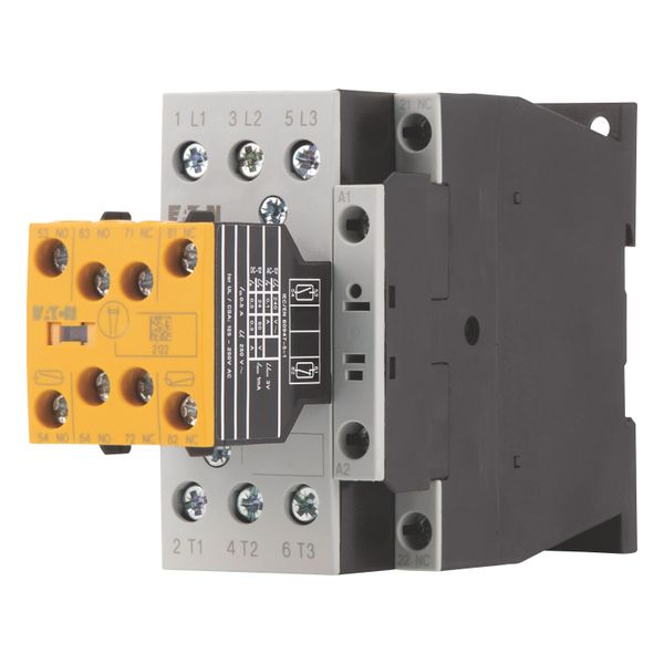 Safety contactor, 380 V 400 V: 11 kW, 2 N/O, 3 NC, 110 V 50 Hz, 120 V 60 Hz, AC operation, Screw terminals, With mirror contact (not for microswitches image 2