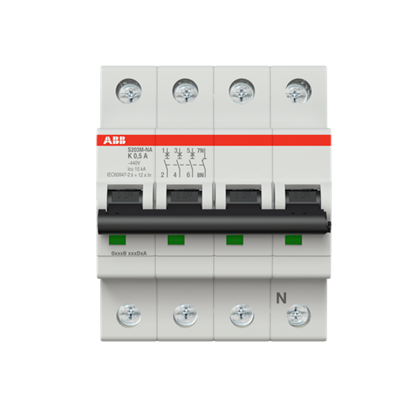 S203M-Z0.5NA Miniature Circuit Breaker - 3+NP - Z - 0.5 A image 2