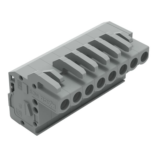 1-conductor female connector, angled CAGE CLAMP® 2.5 mm² gray image 1