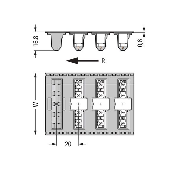 231-165/001-000/105-604/997-407 THR male header; 1.2 x 1.2 mm solder pin; straight image 2