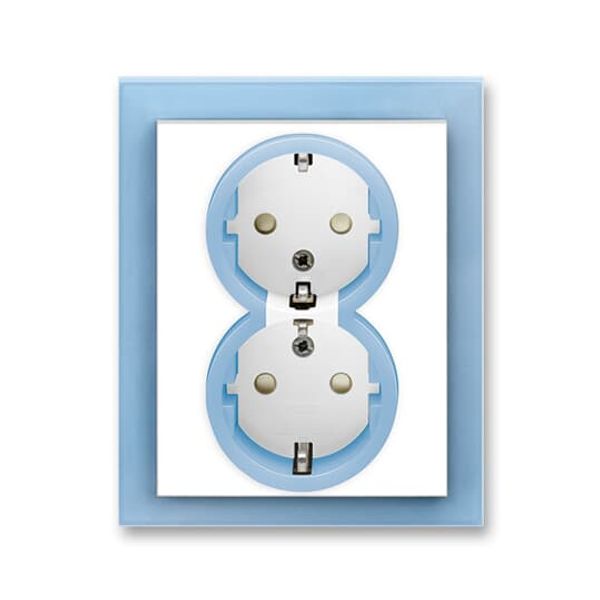 5518-3029 S Double socket outlet with earthing contacts, with hinged lids image 9