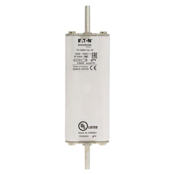 Fuse-link, high speed, 200 A, DC 1500 V, 1XL, 51 x 189 mm, gPV, IEC, UL, with indicator image 16