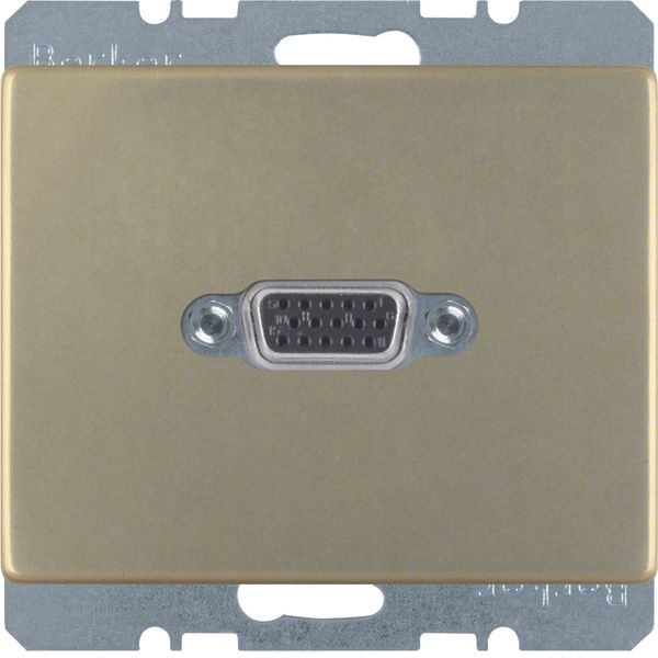 VGA soc. out., screw-in lift terminals, arsys, light bronze matt, lacq image 1