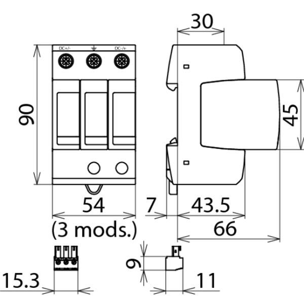 Surge arrester Type 2 DEHNguard M multipole for PV systems up to 1170V image 2