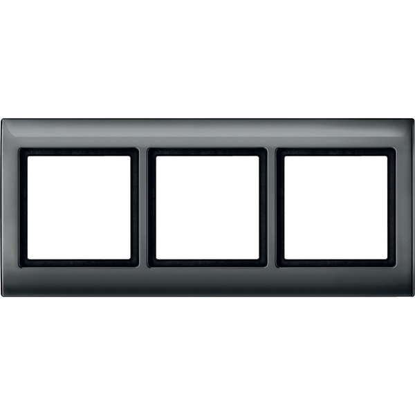 Aquadesign frame, 3-gang, anthracite image 4