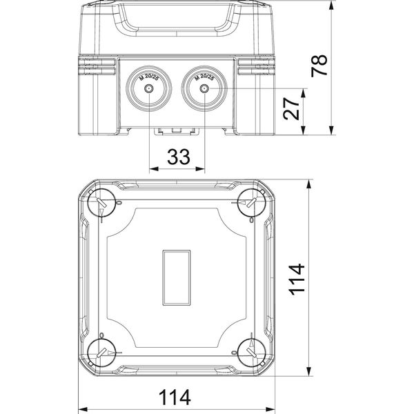 X04 LGR Junction box  114x114x78 image 2