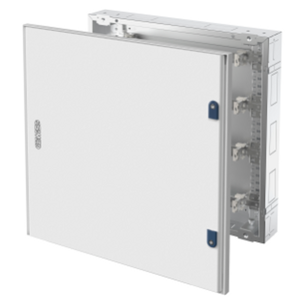 CVX DISTRIBUTION BOARD 160I  - FLUSH-MOUNTING - 600x800x105 - 120(24x5) MODULES - IP40 - BLANK DOOR IN SHEET METAL- WITH 2 LOCKS -GREY RAL7035 image 1