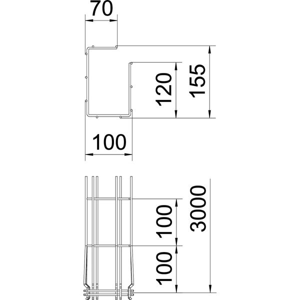 G-GRM 150 100 A2 G mesh cable tray Magic  150x100x3000 image 2