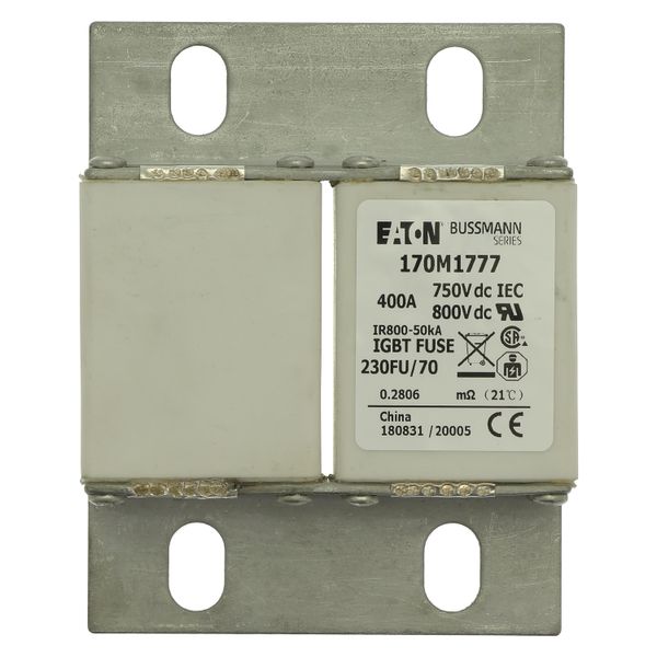 Fuse-link, high speed, 400 A, DC 750 V, size 230, 24 x 78 x 98 mm, aR, IEC, UL image 9